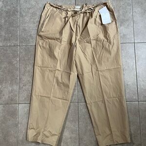 Liz Claiborne Womens Beige Michaela Stretch Cotton Straight Pants 22W  NWT